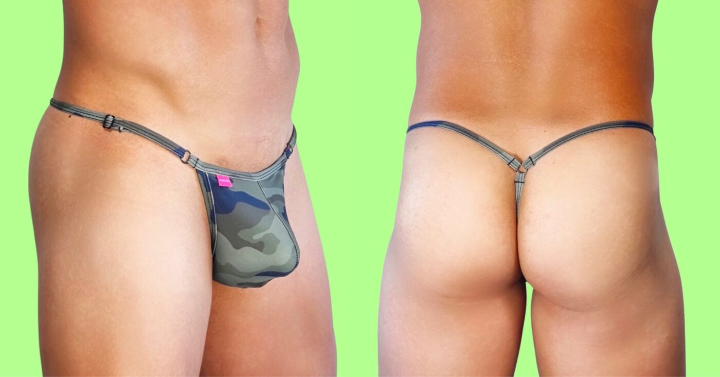 CAMO MEN'S THONG by OH LOLA 4 MEN