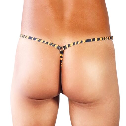 Bengal Men's Thong by OH LOLA 4 MEN Side Adjustable G-String BACK