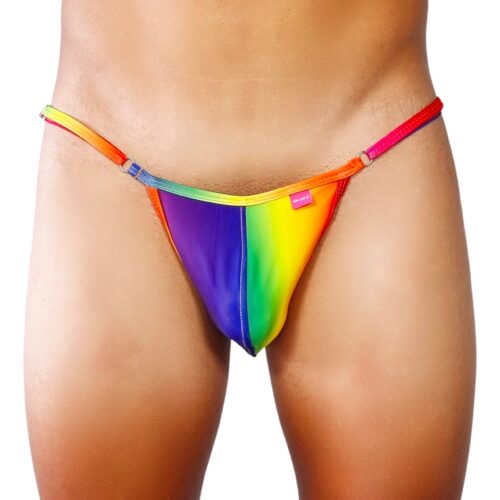 Fusion Men's Thong by OH LOLA 4 MEN Side Adjustable G-String FRONT