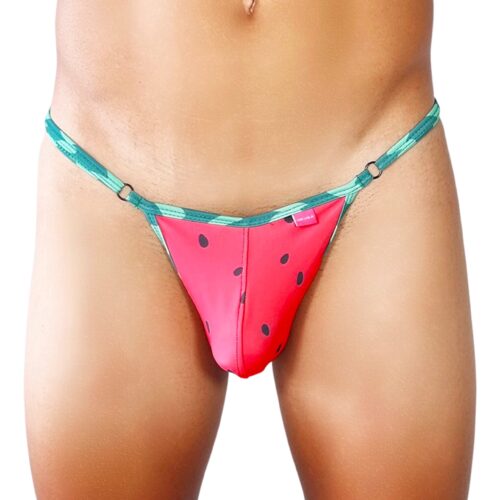 Juicy Fruit Men's Thong By OH LOLA 4 MEN Side Adjustable G-String FRONT