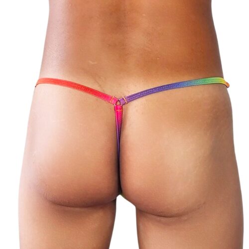 Neon Fusion Men's Thong by OH LOLA 4 MEN Side Adjustable G-String BACK