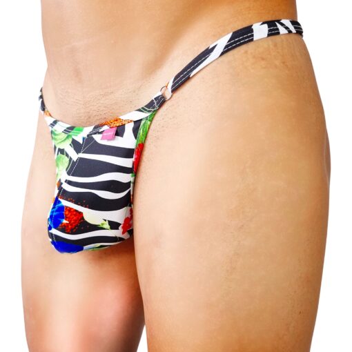 Tropical Zebra Men's Thong by OH LOLA 4 MEN