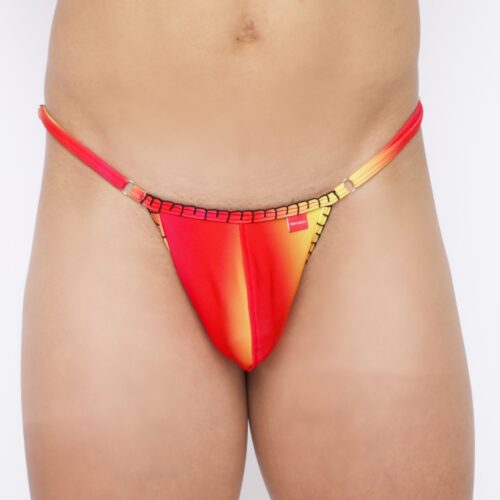 Sunset Dreams Men's Thong - Side Adjustable V-String Front